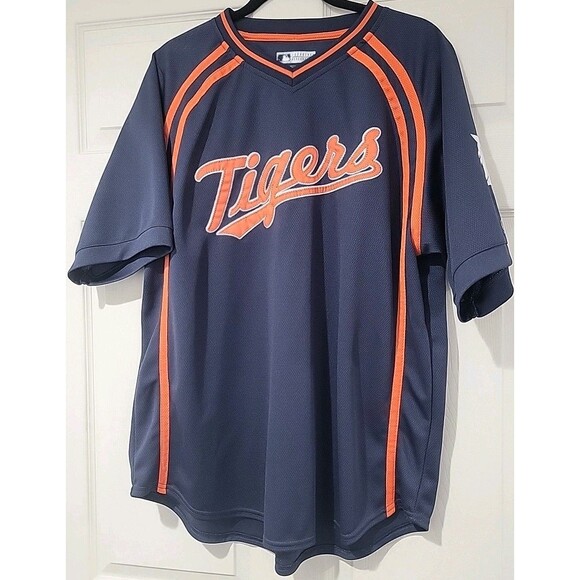 Majestic Other - Vintage Y2K Detroit Tigers Jersey Shirt Adult Navy Blue Majestic Baseball XL